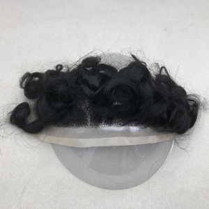Pezzo Frontale in PU Invisibile per <span class=keywords><strong>Uomo</strong></span>, con Capelli Umani Indiani Remy dall'Aspetto Naturale, per Riparazione della Linea Frontale, con Base Ultra Sottile, Destro - Product Image 5