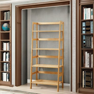 DISICO 4-Tier Wood Bookshelf Natural Color Freestanding Storage <b>Shelf</b> for Home Office Living Room Furniture - Product Image 2