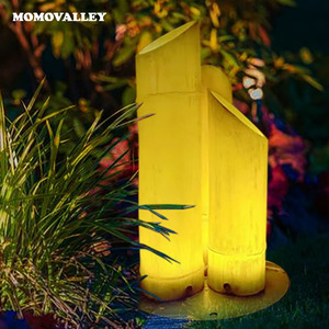 Éclairage de festival en plein air lumière lumineuse réaliste en bambou pièces courtes décorative <span class=keywords><strong>fibre</strong></span> de verre led lumières d'aménagement paysager de jardin - Product Image 2