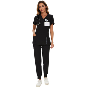 Hot Sale Hospital Medical Scrubs Nursing Top Jogger Scrubs Uniform <b>Sets</b> Anti Wrinkle Washable Soft Fabric Unisex Nurse Scrubs - Product Image 1