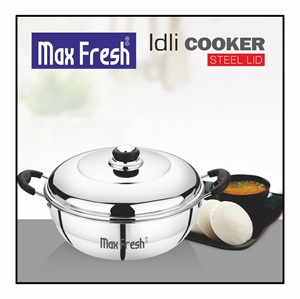 Maxfresh, utensilios de cocina multiusos de alta calidad, cocina moderna de Metal Idli, tapa de acero inoxidable, fondo sándwich, puede usar 3 platos de tiempo - Product Image 3