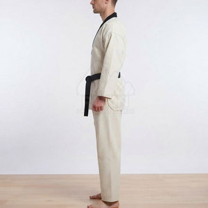 Uniforme de Taekwondo pour hommes, vêtements d'entraînement simples pour arts martiaux, tissu léger et durable, design personnalisé, prix de gros - Product Image 5