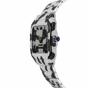Luxury Women's Analog Quartz <b>Watch</b> Rectangle Case Stainless Steel Band <b>Diamond</b> Accents - Product Image 2