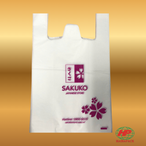 Wholesale <b>Biodegradable</b> HDPE PE Plastic Shopping Bags Custom Printed Carry Bags for Grocery Store Retail and Business <b>Packaging</b> - Product Image 1