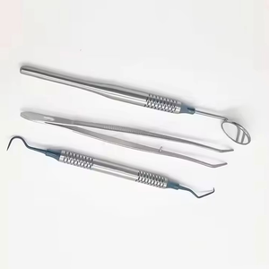 Kit d'examen dentaire en acier inoxydable pour usage professionnel : miroir de blanchiment dentaire, détartreur, pinces, instruments chirurgicaux de base - Product Image 4