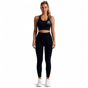 Conjunto Deportivo para Mujer: Leggings Acampanados, Falda-Pantalón, Sujetador Deportivo Sin Costuras, Leggings Sin Costuras, Conjunto de Yoga, Sujetador Deportivo de Cintura Alta - Product Image 2
