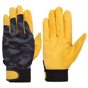 Fabricants directs d'usine, gants de travail en cuir de qualité supérieure, couleurs et designs demandés par les clients, gants de travail en cuir résistants. - Product Image 1