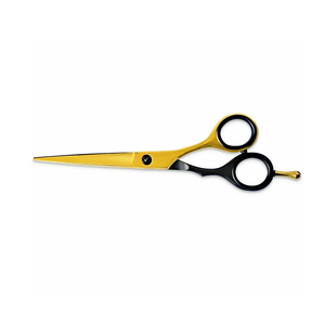 Tijeras de Barbero Profesionales de Acero Inoxidable de Alta Calidad, Plegables, Ligeras, con Logotipo Personalizado, Recubrimiento Dorado/Negro - Product Image 4