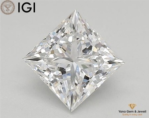 Diamante Cultivado en Laboratorio CVD de 1.50 Quilates, Corte Princesa, con Certificado IGI, Claridad VVS1, Color E, para un Regalo Perfecto de Joyería - Product Image 1