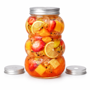 500ml PET Snowman <b>Plastic</b> <b>Jar</b> with Aluminum Lid for Snacks Candy Nuts Packaging Export to Asia - Product Image 1