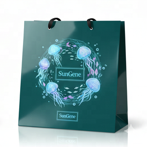 Emballage de vêtements de boutique, sac cadeau cosmétique en papier kraft écologique avec logo personnalisé imprimé, design de luxe - Product Image 2