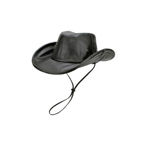 หมวกคาวบอยหนังพร้อมสายรัดคางสำหรับผู้ชายและผู้หญิง - Product Image 1