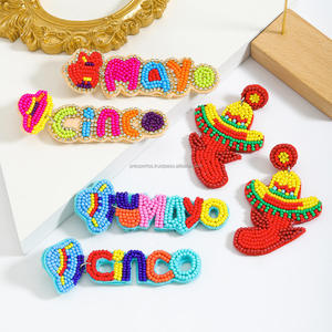 Pendientes de Lazo Hechos a Mano con Cuentas de Semillas de Flores Estilo Bohemia, Joyería Colgante Unisex Multicolor, Regalo Personalizado - Product Image 4