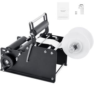 Etichettatrice Manuale Rotonda 15-20 pz/min, Applicatore Regolabile per Bottiglie 110V Usato con Componenti PLC Essenziali - Product Image 3