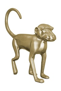 Sculpture de singe en bronze, figurine animale de 45 cm, décoration de table faite à la main, design traditionnel pour salon - Product Image 2