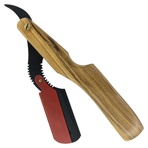 Professional <b>Straight</b> Edge <b>Razor</b> Premium Stainless Steel Blade Wood Handle Barber Shaving <b>Razors</b> for Men Home Salon Grooming Use - Product Image 1