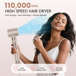 Styler capillaire 8 en 1 anti-frisottis à ions négatifs en céramique avec moteur haute vitesse de 110 000 tr/min pour des cheveux soyeux et lisses, idéal pour salons et hôtels - Product Image 3