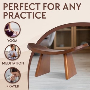 Tabouret de méditation et banc de yoga en bois de Sheesham |   Décoration d'intérieur artisanale, design minimaliste, vente en gros en Inde - Product Image 5