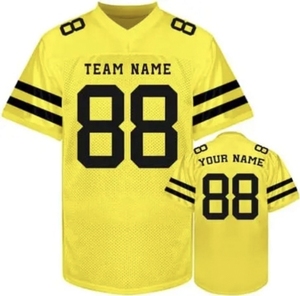 Custom American Football Jersey Plus Size Unisex Black <b>Blue</b> <b>Mesh</b> V-Neck Short Sleeve Moisture Wicking 100% Polyester Team Name - Product Image 3