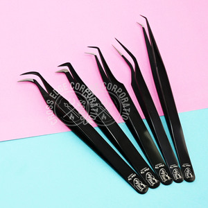 Wholesale 45° 90° Lash Tweezers 14cm Fiber Tip <b>Hook</b> Tip Curved Eyelash Extension Tweezer Non-Slip <b>Tool</b> - Product Image 6