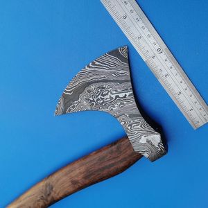 Hache de camping en acier carbone de qualité supérieure avec manche ergonomique en bois, hache de survie pour la découpe du bois, pour le bushcraft et la randonnée - Product Image 6
