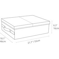 MA65GR Rangement pliable sous lit en polyester/toile pour literie et vêtements de saison – Optimisation de l'espace pour dortoirs et appartements studio