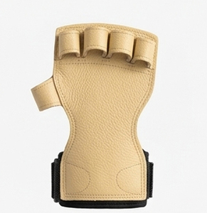 Guantes de cuero para ejercicios de dedos, soporte de muñeca ajustable para entrenamiento, agarres de cuero para fitness, agarre de cuero para dominadas, unisex - Product Image 3