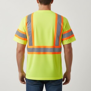 Chemise de sécurité respirante et réfléchissante avec design haute visibilité pour les environnements de travail en extérieur et les projets - Product Image 3