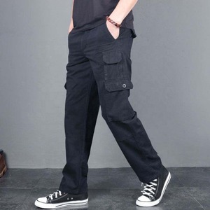 Wholesale 100% Cotton Men's Cargo Pants Mens Casual Multi Pockets <b>Large</b> Size Pants Men Outwear Straight Winter Pants Trousers - Product Image 3