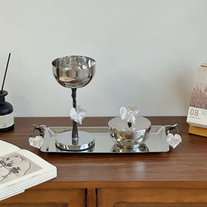 Designer Bakhoor Burner Set with Luxury Mabkhara <b>Decorative</b> Tray and Incense Container Arabic Oud Burner Premium Home <b>Decor</b> - Product Image 1