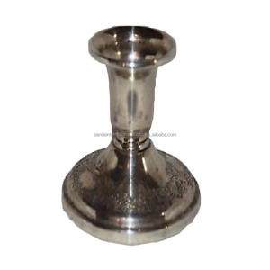 Bougeoir conique en aluminium fini nickel pour la décoration d'éclairage domestique Autres bougeoirs Lanternes et bocaux à bougies - Product Image 3