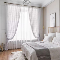 Rideau Bohème Moderne Tissé 100% Polyester Personnalisable Semi-Transparent Géométrique Creux pour Fenêtre en Baie Chambre Salon Vente en Gros