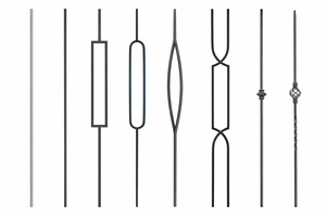 Balaustre Cuadrado de Arco Cruzado, Balaustre Metálico Contemporáneo para Escaleras, Pilar Moderno para Cualquier Escalera - Product Image 5