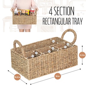 Wicker <b>Storage</b> <b>Baskets</b> 4 Section Handmade <b>Storage</b> <b>Basket</b> Wholesale eco-friendly Made in Viet Nam - Product Image 2