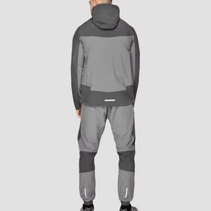 Men Custom Windbreaker Running Suit Waterproof Athletic Tracksuit OEM Wholesale Supplier Men <b>Soft</b> <b>Shell</b> <b>Hooded</b> <b>Jacket</b> Set Color - Product Image 2