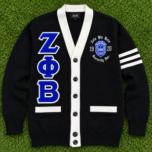 Pull cardigan en acrylique fin à col en V pour femme Zeta Phi Beta Winter - Product Image 5