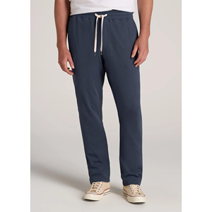 Pantalon de jogging décontracté pour homme en twill bleu clair délavé à l'acide, coupe droite, taille mi-haute élastique, avec poches latérales, idéal pour le printemps - Product Image 3