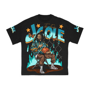T-shirt Premium pour Homme à Manches Courtes, Col Rond, Imprimé Personnage, Style Urbain, en Jersey de Coton, Coupe Classique, Logo Avant - Product Image 1