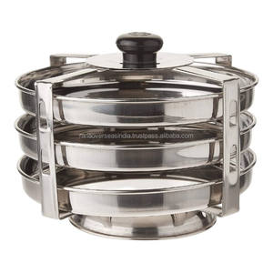 Soporte Ecológico de Acero Inoxidable para 3 Platos de Dhokla e Idli, Compatible con Todas las Cocinas y Vaporeras - Product Image 2