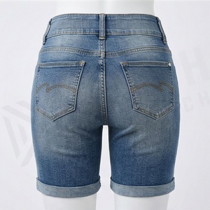 Breathable High Quality Denim Shorts Womens Cotton Button Closure Stylish Female <b>Booty</b> Casual Streetwear Fashion Apparel - Product Image 2