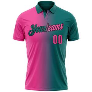เสื้อโปโลไล่เฉดสีแบบกำหนดเอง เสื้อเบสบอลชาย Yourteams 00 พิมพ์ลายแบบระเหิด ซับเหงื่อ โพลีเอสเตอร์ แขนสั้น - Product Image 1