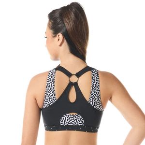 Tenue de scène pour femmes avec strass, haut court et short extensible, costume de danse scintillant pour cheerleading et compétition - Product Image 4