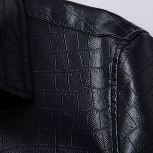 2025 Best Selling Vintage Style <b>Men's</b> Leather <b>Jacket</b> High Quality with Stand Collar for Winter <b>Long</b> Sleeves - Product Image 4