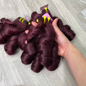 100% ผ้าทอแบบม้วนคู่ส่วนต่อขยายแบบเด้งเวียดนามสีเบอร์กันดี - Product Image 3