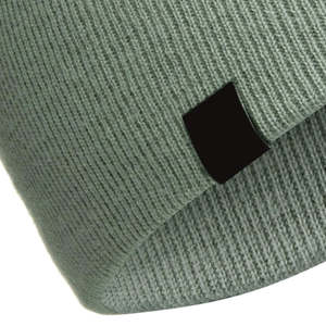 Gorros de invierno unisex al por mayor, con logotipo personalizado, de acrílico acanalado, gruesos, cálidos, para senderismo, de color sólido, tejidos, verticales. - Product Image 4