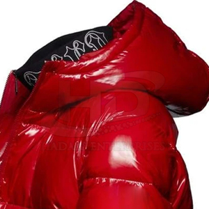 Wholesale Outdoor Light <b>Warm</b> Duck Custom Logo Nylon Black Hooded Winter Bubble Puff Filled Down Puffer Jackets for Men - Product Image 6