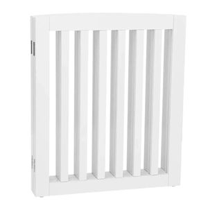 Cancelletto di Sicurezza per Cani a 4 Pannelli, Pieghevole, Autoportante, Bianco, 24 Pollici, per Interni ed Esterni, Impermeabile, con Chiusura a Pulsante, per Animali di Piccola Taglia - Product Image 4