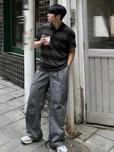 Polo rayé tie-dye pour homme, été - Product Image 4