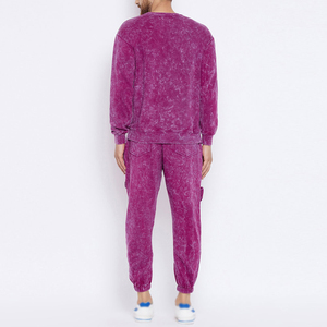 Survêtements délavés à l'acide personnalisés de haute qualité, couleur unie, à bas prix, imprimés, nouvelle collection, vente en gros - Product Image 3