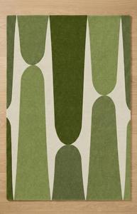 Alfombra Moderna Hecha a Mano con Mechones de Lana, Antideslizante, de Pelo Medio, con Patrón Geométrico Abstracto Verde, Alfombra Suave de Primera Calidad para Sala de Estar - Product Image 6
